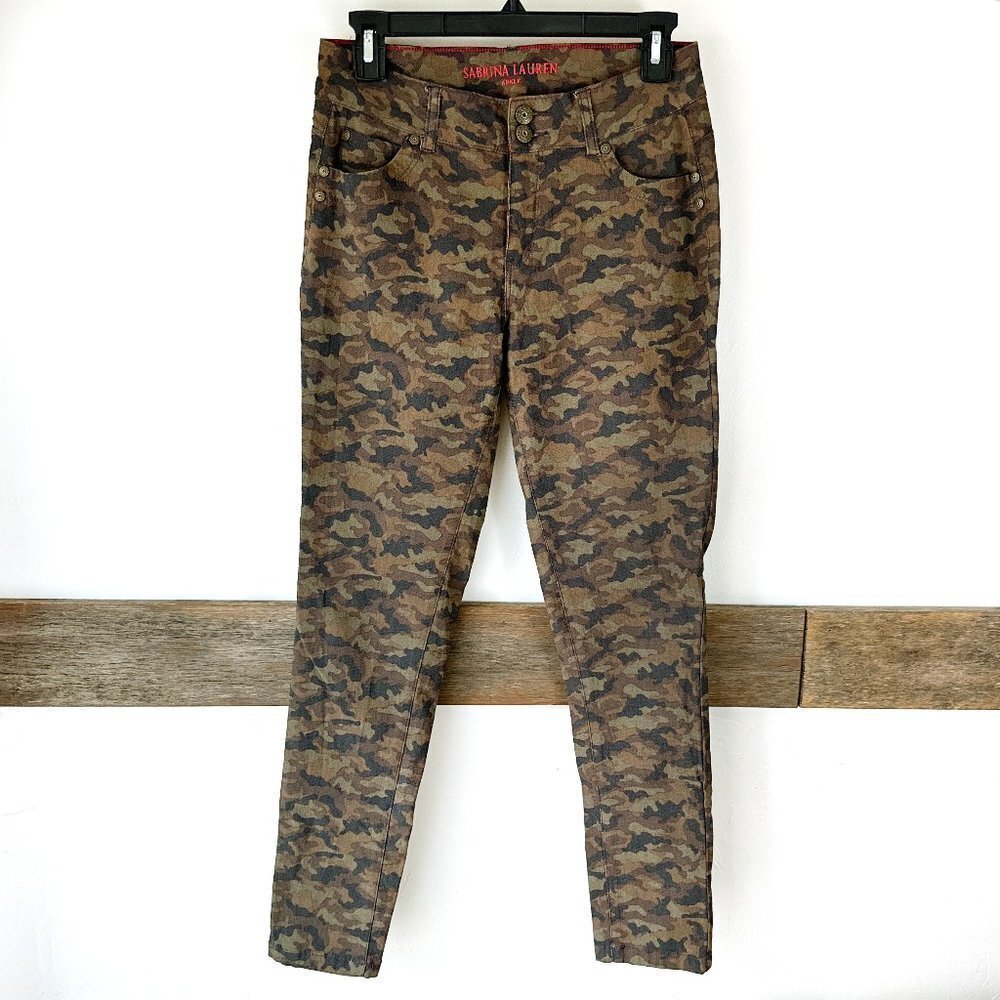 Sabrina Lauren‎ Camo Ankle Pants Skinny Jeans Size 8